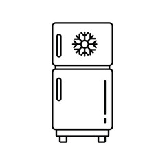refrigerator line icon with white background vector stock illustration