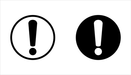 Danger, warning, and attention icon set. for web design isolated on white background.