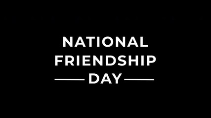 National Best Friends Day colorful motion graphics 4k Video.
