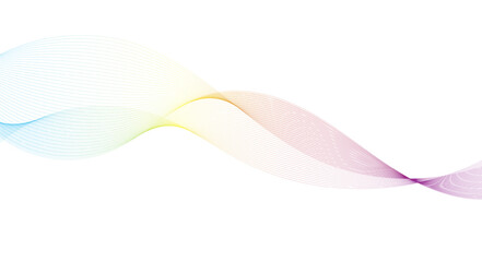 Wave lines design. Colorful flowing wave lines dynamic isolated on white background. Design element fo technology, digital, communication, science, music concept vector background illustration
