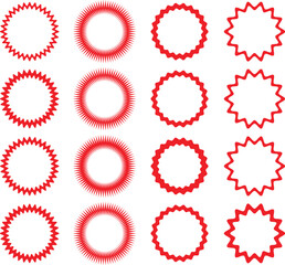 starburst badge sticker icon , sale or price tag sticker, retro stars icon eps 10.