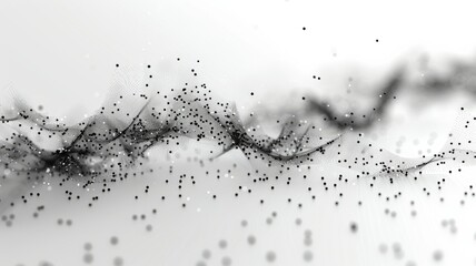 A fluid abstract background with black and white colors blending smoothly together, creating a serene and harmonious minimalist composition