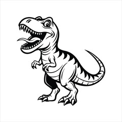 Tyrannosaurus Rex roaring vector