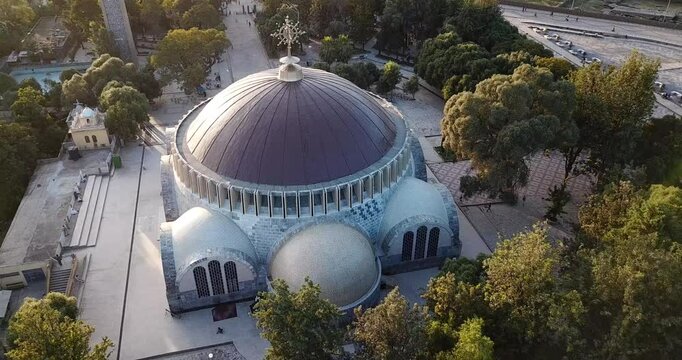 Axum Tsion St. Mary Church & Queen Of Sheba's Swimming Pool - Drone - Tigray Ethiopia