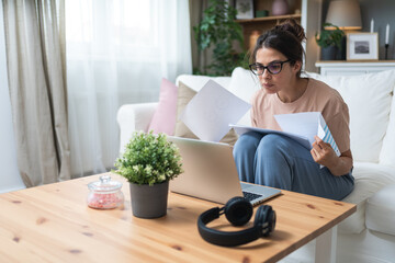 Young freelancer expatriate business woman, small company owner, startup developer and designer...