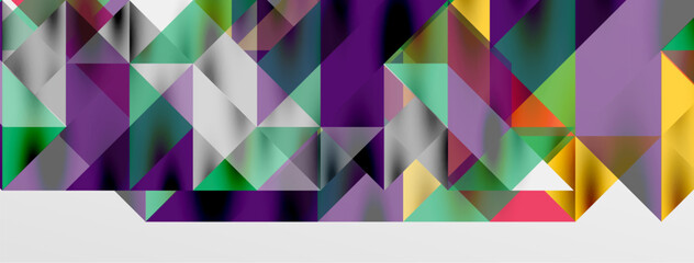 Tech minimal overlapping triangle shapes elements geometric graphic pattern