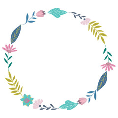 Vector Illustration of Floral Frame.