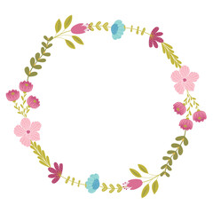 Vector Illustration of Floral Frame.