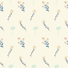 Seamless Floral Pattern. Vector Illustration.