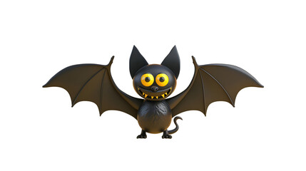 Transparent Isolated Bat Emoji for Halloween: Spooky October Design in Emoji Style