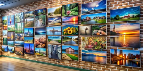 Naklejka premium A picture on a wall informative Vibrant engaging AI Generative