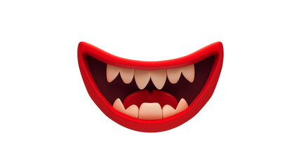 Naklejka premium Creepy Smile for Halloween: Isolated and Transparent Design with Autumn Vibes