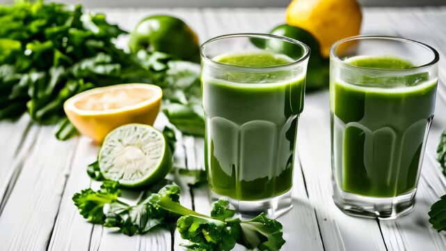  Freshly squeezed green juice a healthy and vibrant start to your day