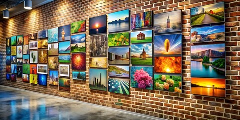 Fototapeta premium A picture on a wall informative Vibrant engaging Generative AI