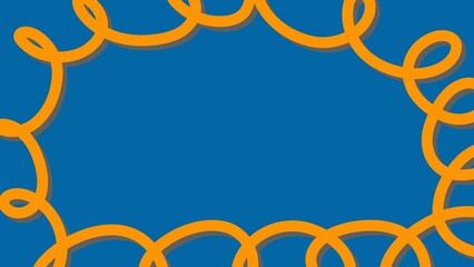 Blue background with orange line. Presentation background.