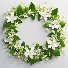 wreath of white flowers