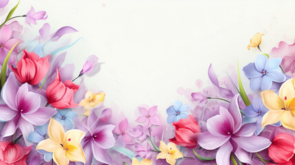 colorful flower banner