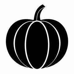 Pumpkin vector illustration, pumpkin vector art, pumpkin silhouette, pumpkin with leaves vector icon