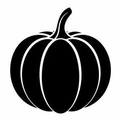 Pumpkin vector illustration, pumpkin vector art, pumpkin silhouette, pumpkin with leaves vector icon