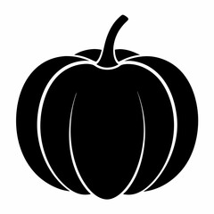 Pumpkin vector illustration, pumpkin vector art, pumpkin silhouette, pumpkin with leaves vector icon