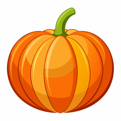 Pumpkin vector illustration, pumpkin vector art, pumpkin silhouette, pumpkin with leaves vector icon