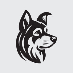 A Dog Head Silhouette Royalty-Free Images