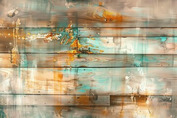 Naklejka premium Abstract Painted Dark Wooden Wall with Weathered Horizontal Wood Planks