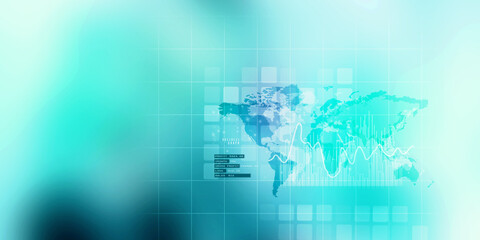 2d illustration world map abstract background