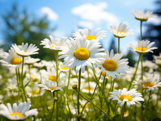 Fototapeta premium daisies in a field