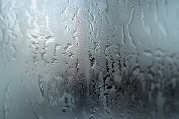 A close-up view of a frosted glass pane