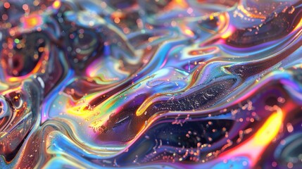 Obraz premium Abstract iridescent and holographic background