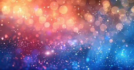 Abstract Blurred Background with Bokeh Lights in Multicolored Gradient