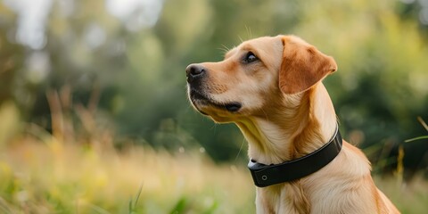 Pet collars with hightech features for activity health and location tracking. Concept Pet Wearables, Smart Collars, Fitness Tracking, GPS Location, Health Monitoring
