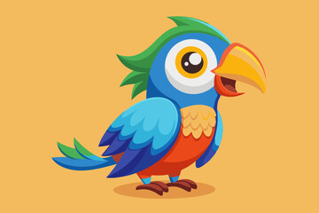 cute parrot vector illustration 