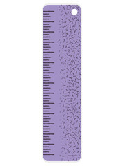 A Ruler PNG transparent background in a Speckle Spray Paint Art Style School concept, Realistic Sticker illustration