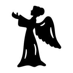 A glyph style icon of ethereal guardian