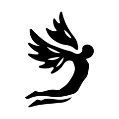 A glyph style icon of holy spirit 
