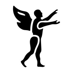 A glyph style icon of divine messenger 