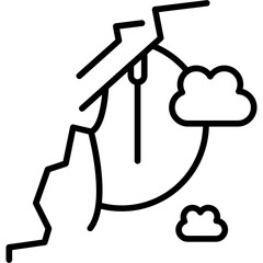 Rock Climbing Icon