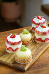 A vibrant collection of coffee, lemonades, ready meals, bistro photography, and desserts. Enjoy gourmet drinks, plated dishes, and sweet treats, perfect for showcasing culinary artistry and café ambia