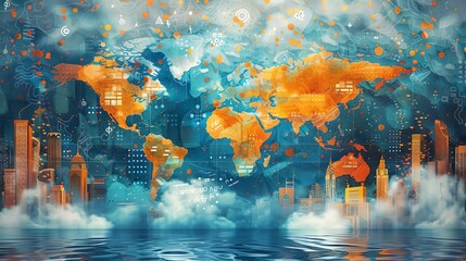 Global connection concept.