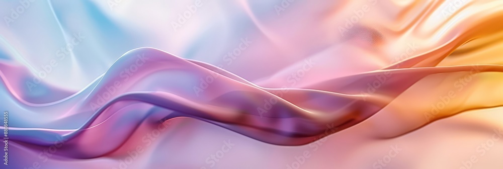 Poster abstract flowing waves in a vibrant gradient background. suitable for healthcare and wellness themes