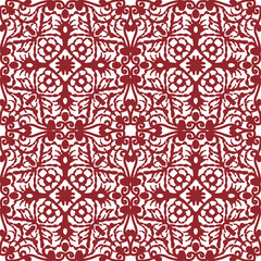 Монохромный  seamless pattern with arabesques  in a retro style. Vector illustration