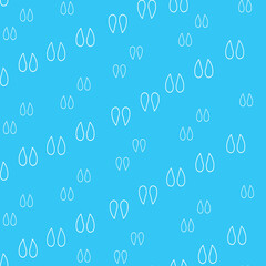 White Reindeer footprints pattern across light blue background. Christmas, Hanukkah, Kawanza, Seamless Repeat Pattern