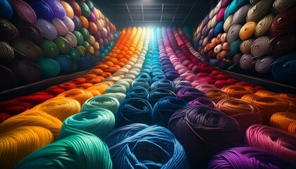 close up of colorful threads