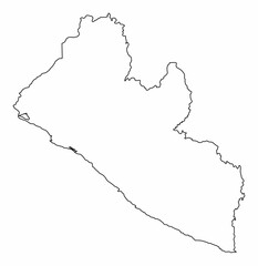 Obraz premium Liberia outline map