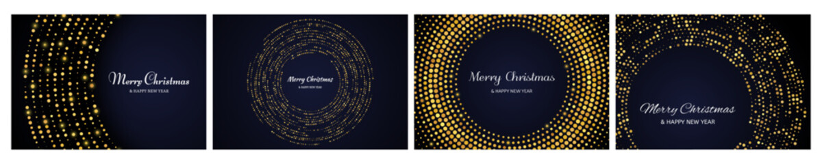 Merry Christmas backgrounds with gold glitter pattern