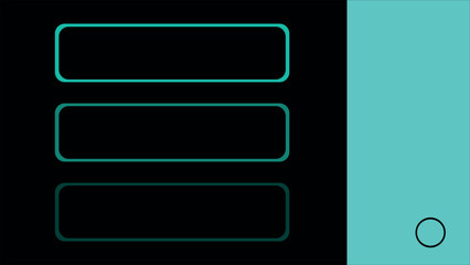 Presentation background turquoise and black color. Stylish solution for designers, creating layouts, presentations, commercial proposals, banners, mockups, brand books