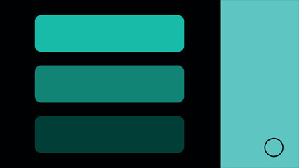 Obraz premium Presentation background turquoise and black color. Stylish solution for designers, creating layouts, presentations, commercial proposals, banners, mockups, brand books
