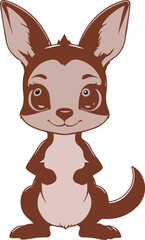 A vibrant and eye-catching pop art illustration featuring a kangaroo